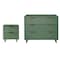 Manhattan Comfort Granville Sage Green 3-Drawer Dresser and 2-Drawer Nightstand, Set of 2 GRAN043 - alternate 8